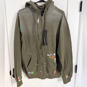 NWT Rockstar Original Caleb Zip-Up Hoodie - Olive - Size L